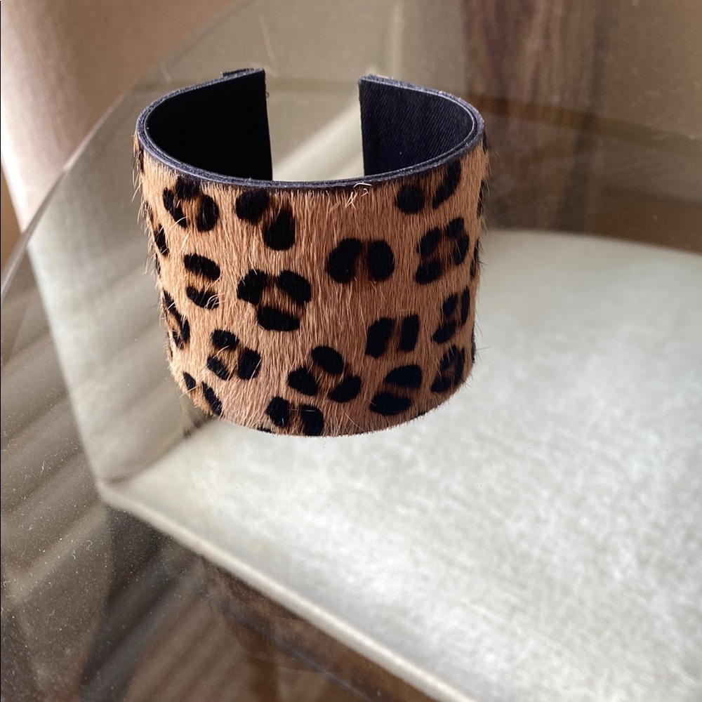 Leopard Print Cuff Bracelet